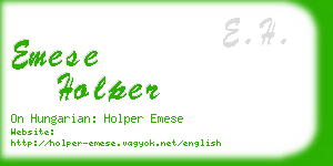 emese holper business card